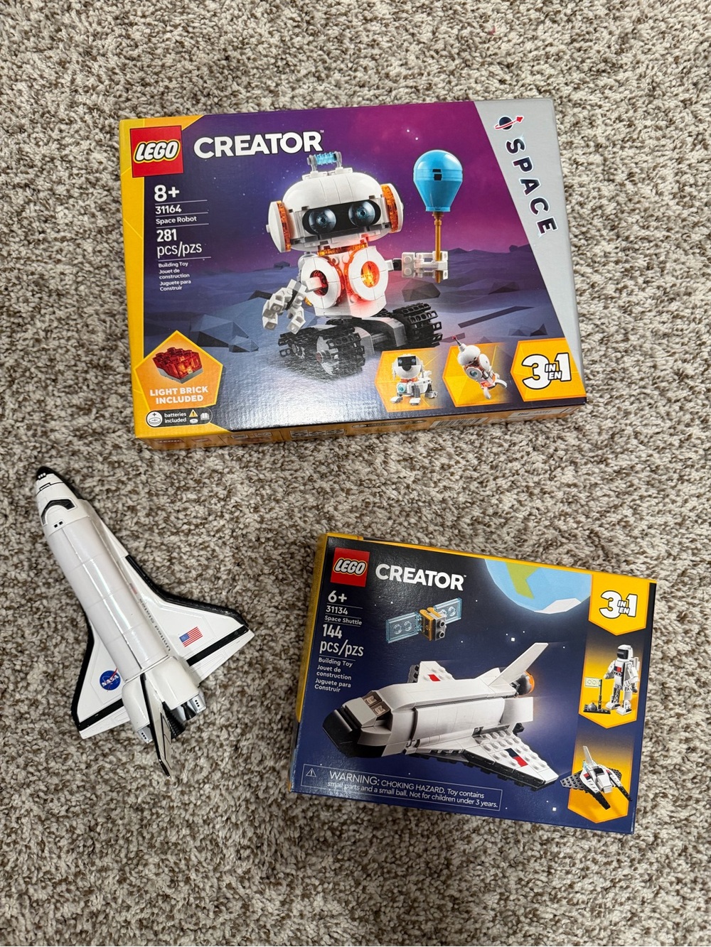 LEGO Creator Space Robot & Shuttle Building Sets - White